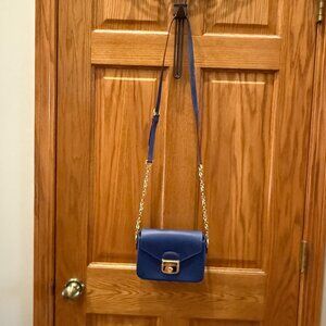 Longchamp Le pliage Heritage Longchamp crossbody bag, Navy with red accent trim